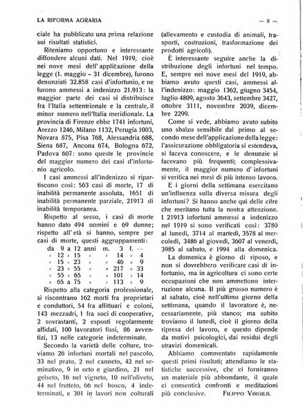 La riforma agraria rivista mensile illustrata delle organizzazioni agrarie parmensi