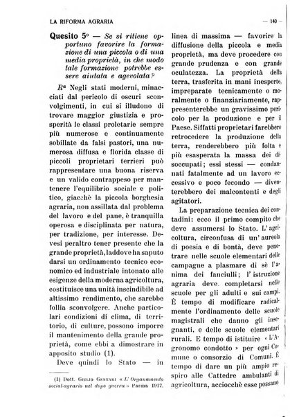 La riforma agraria rivista mensile illustrata delle organizzazioni agrarie parmensi