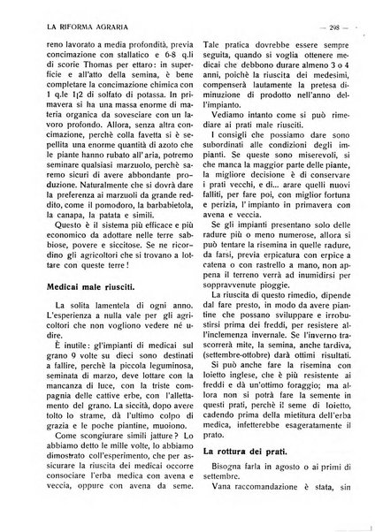 La riforma agraria rivista mensile illustrata delle organizzazioni agrarie parmensi