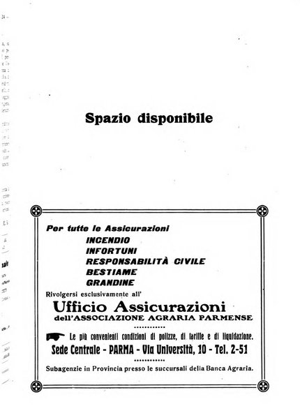 La riforma agraria rivista mensile illustrata delle organizzazioni agrarie parmensi