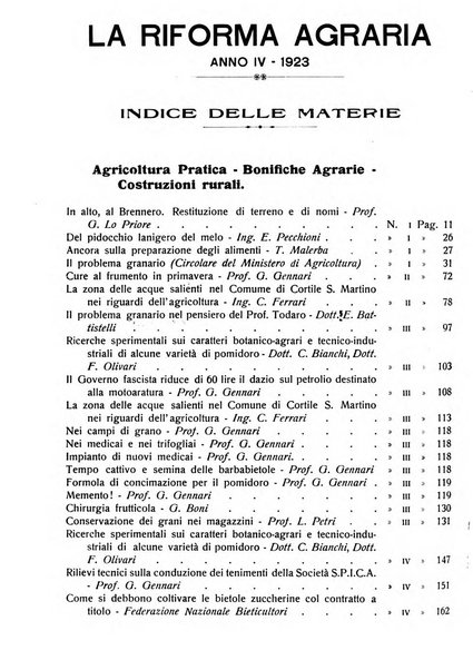 La riforma agraria rivista mensile illustrata delle organizzazioni agrarie parmensi