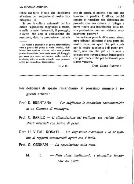 La riforma agraria rivista mensile illustrata delle organizzazioni agrarie parmensi