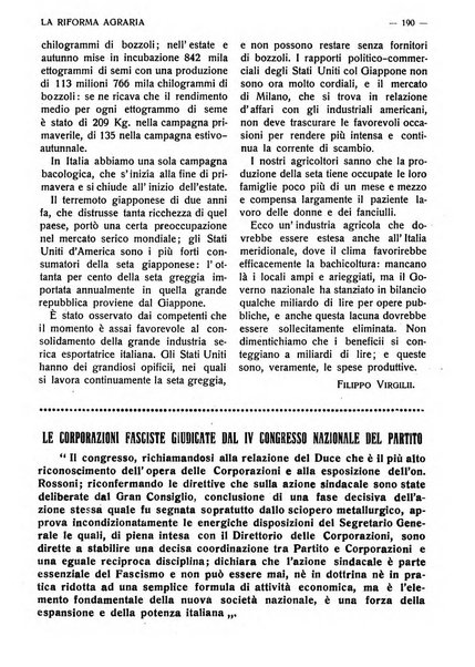 La riforma agraria rivista mensile illustrata delle organizzazioni agrarie parmensi