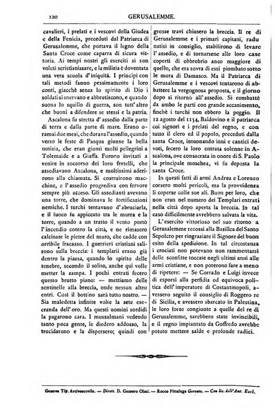 Gerusalemme periodico dell'alleanza cristiana e organo della Palestina