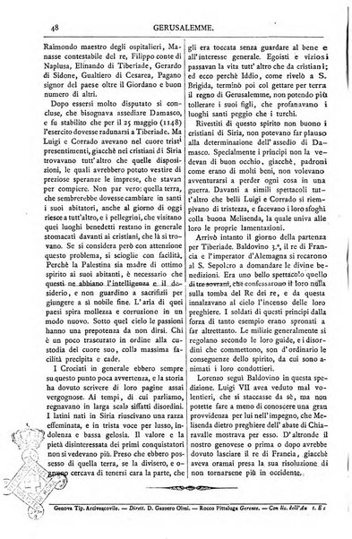 Gerusalemme periodico dell'alleanza cristiana e organo della Palestina