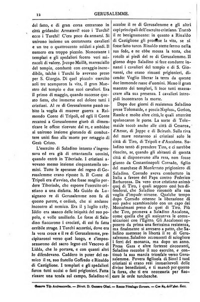 Gerusalemme periodico dell'alleanza cristiana e organo della Palestina