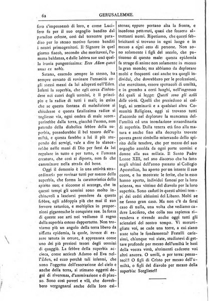 Gerusalemme periodico dell'alleanza cristiana e organo della Palestina