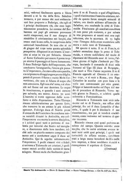 Gerusalemme periodico dell'alleanza cristiana e organo della Palestina