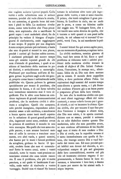 Gerusalemme periodico dell'alleanza cristiana e organo della Palestina