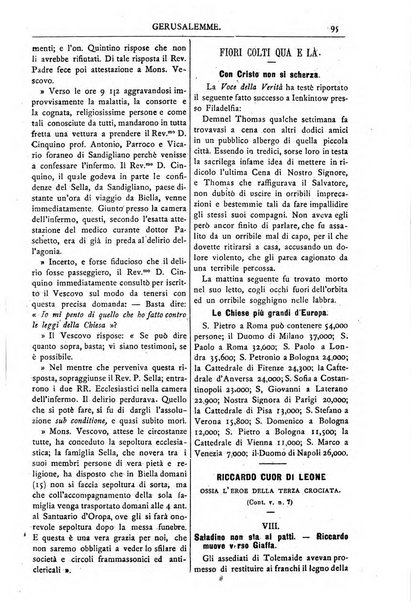 Gerusalemme periodico dell'alleanza cristiana e organo della Palestina