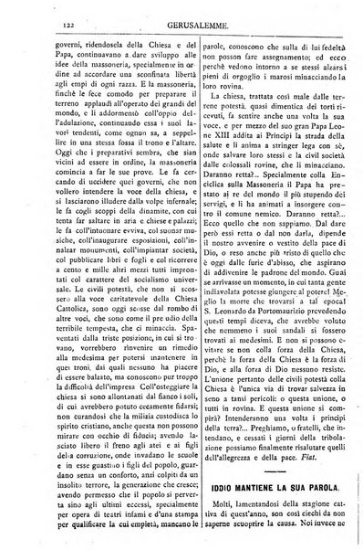 Gerusalemme periodico dell'alleanza cristiana e organo della Palestina