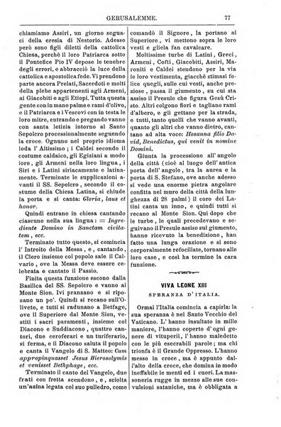 Gerusalemme periodico dell'alleanza cristiana e organo della Palestina