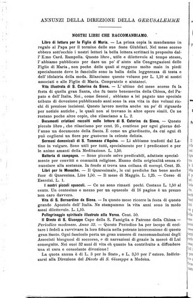 Gerusalemme periodico dell'alleanza cristiana e organo della Palestina