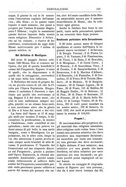 Gerusalemme periodico dell'alleanza cristiana e organo della Palestina