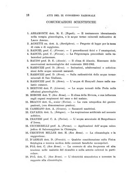 Atti del ... Congresso nazionale di idrologia, climatologia e terapia fisica