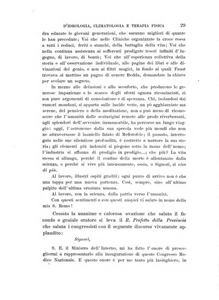 Atti del ... Congresso nazionale di idrologia, climatologia e terapia fisica