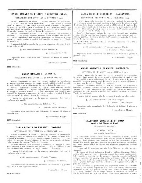 Foglio degli annunzi legali della provincia di Roma