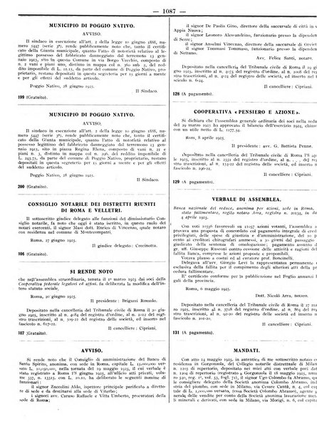 Foglio degli annunzi legali della provincia di Roma