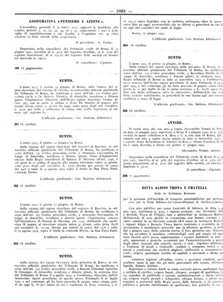 Foglio degli annunzi legali della provincia di Roma