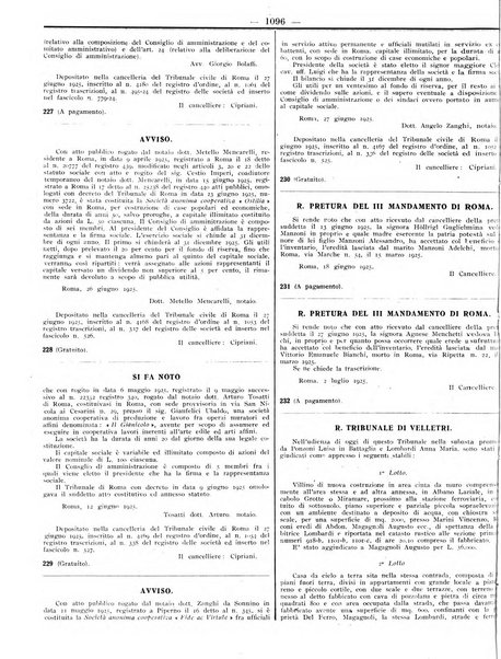 Foglio degli annunzi legali della provincia di Roma