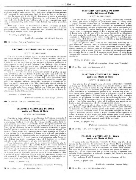 Foglio degli annunzi legali della provincia di Roma