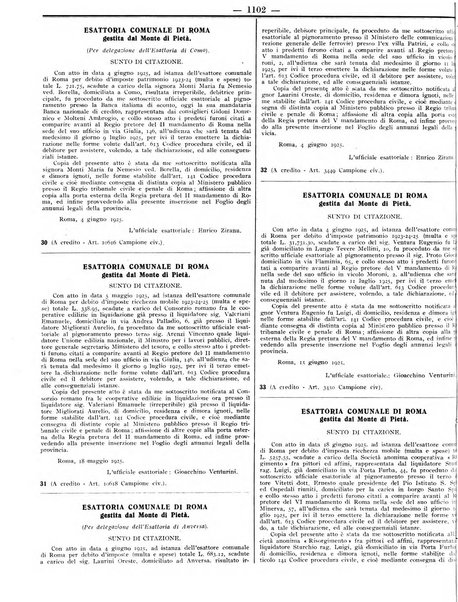 Foglio degli annunzi legali della provincia di Roma