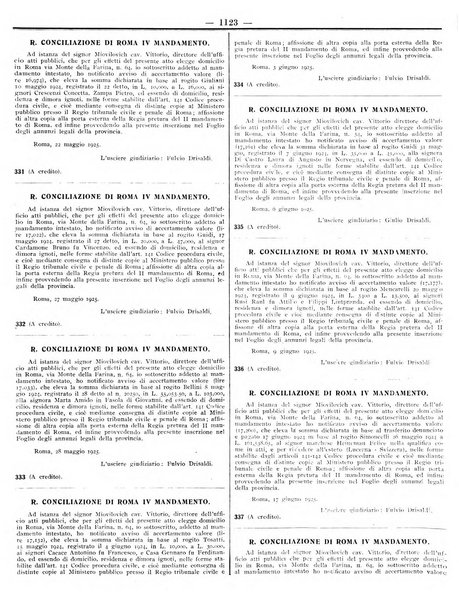 Foglio degli annunzi legali della provincia di Roma