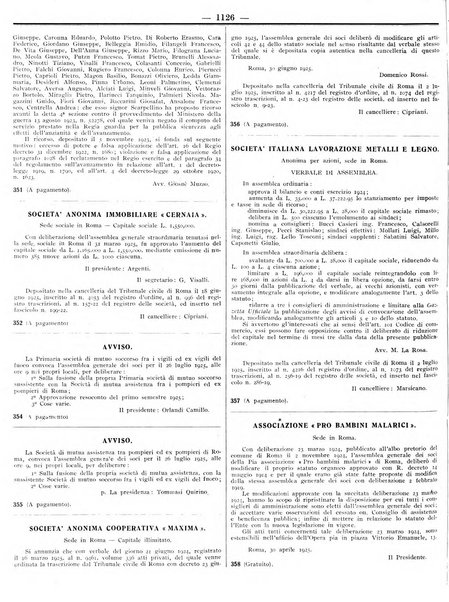 Foglio degli annunzi legali della provincia di Roma