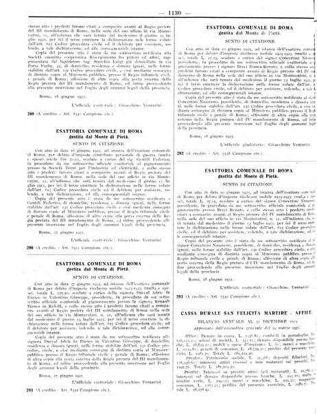 Foglio degli annunzi legali della provincia di Roma