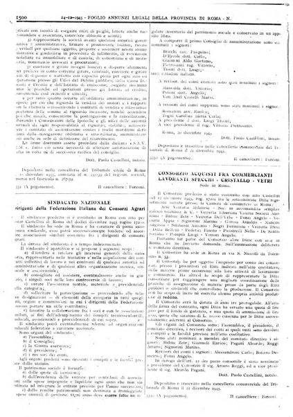 Foglio degli annunzi legali della provincia di Roma