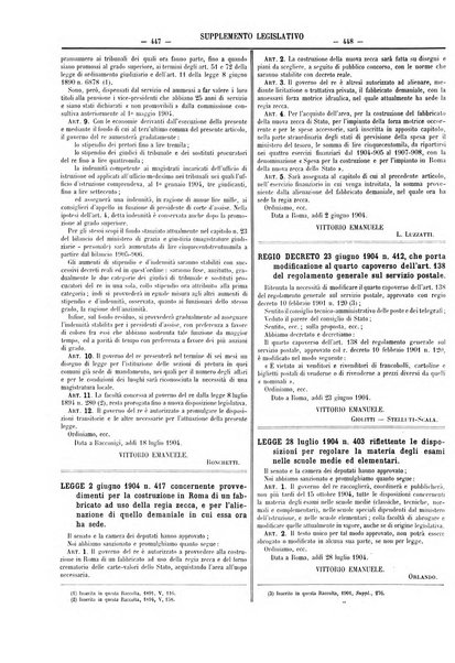 Supplemento legislativo della Giurisprudenza italiana raccolta periodica e critica di giurisprudenza, dottrina e legislazione