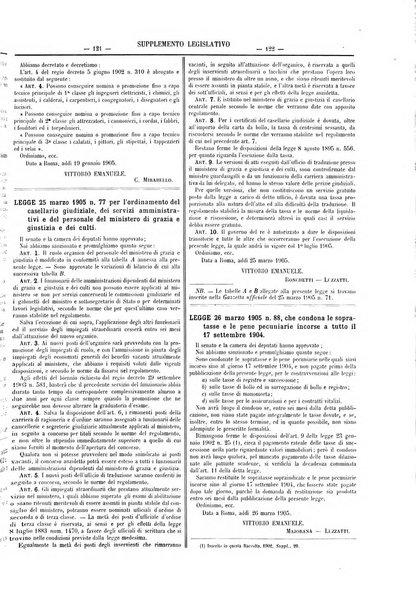 Supplemento legislativo della Giurisprudenza italiana raccolta periodica e critica di giurisprudenza, dottrina e legislazione