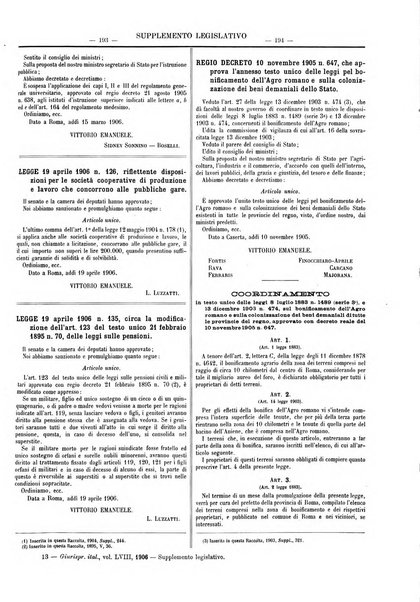 Supplemento legislativo della Giurisprudenza italiana raccolta periodica e critica di giurisprudenza, dottrina e legislazione