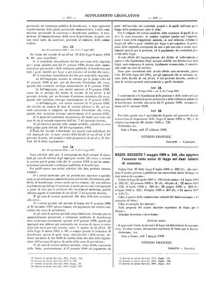 Supplemento legislativo della Giurisprudenza italiana raccolta periodica e critica di giurisprudenza, dottrina e legislazione