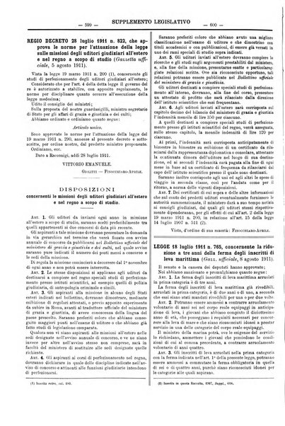 Supplemento legislativo della Giurisprudenza italiana raccolta periodica e critica di giurisprudenza, dottrina e legislazione