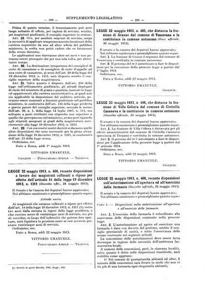 Supplemento legislativo della Giurisprudenza italiana raccolta periodica e critica di giurisprudenza, dottrina e legislazione