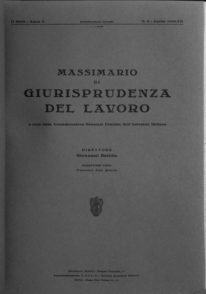 Massimario di giurisprudenza del lavoro