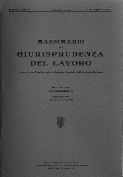 Massimario di giurisprudenza del lavoro