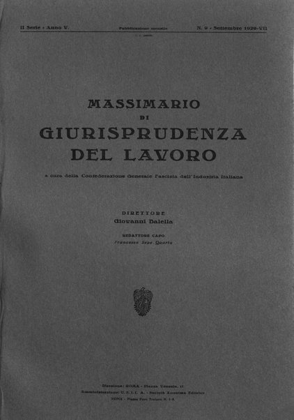 Massimario di giurisprudenza del lavoro