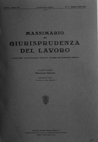 Massimario di giurisprudenza del lavoro