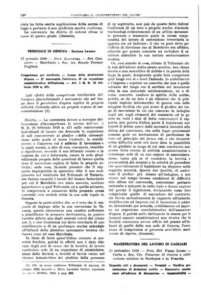 Massimario di giurisprudenza del lavoro