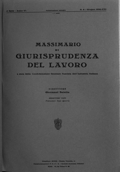 Massimario di giurisprudenza del lavoro