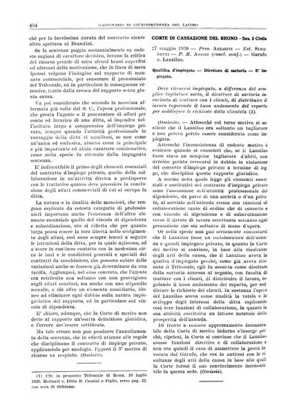 Massimario di giurisprudenza del lavoro