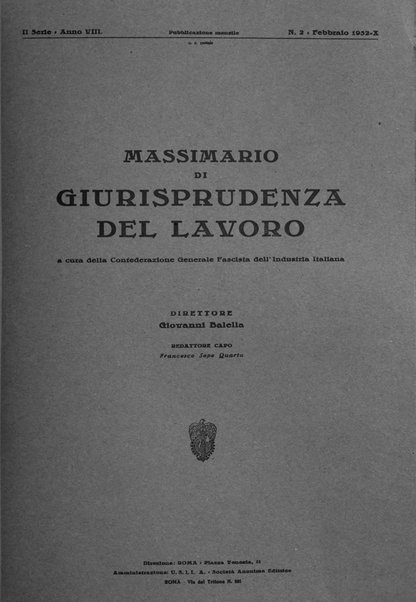 Massimario di giurisprudenza del lavoro