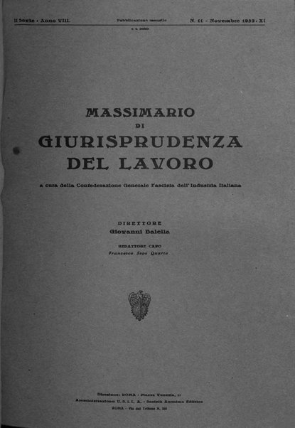 Massimario di giurisprudenza del lavoro