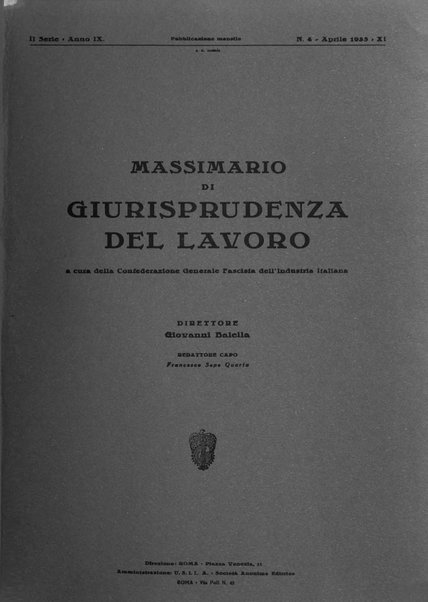 Massimario di giurisprudenza del lavoro