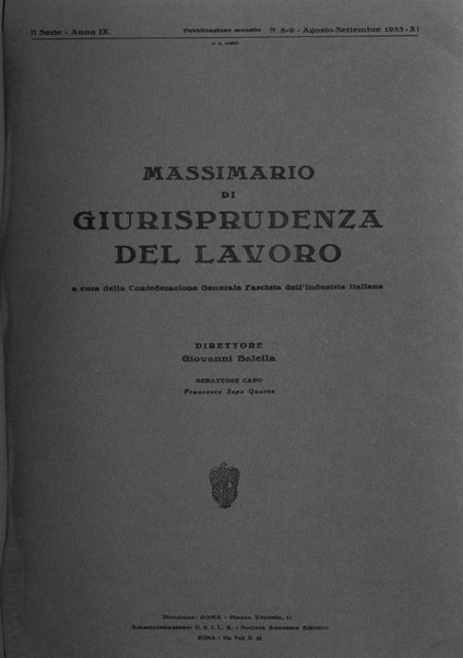 Massimario di giurisprudenza del lavoro