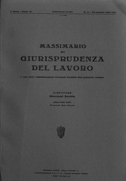 Massimario di giurisprudenza del lavoro