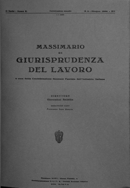 Massimario di giurisprudenza del lavoro