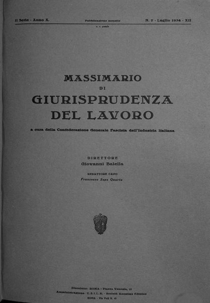 Massimario di giurisprudenza del lavoro